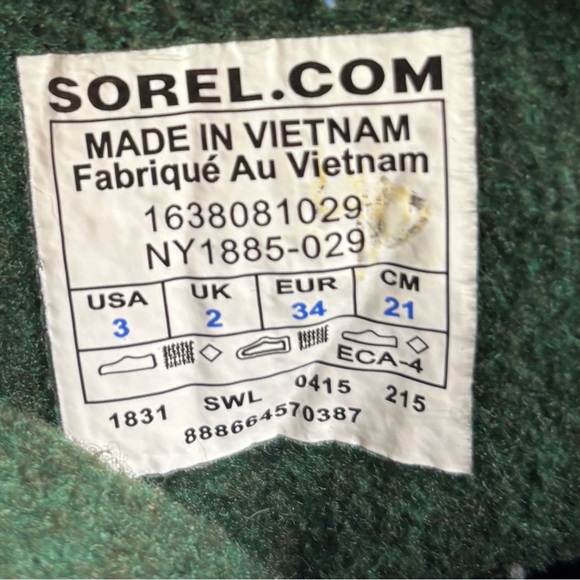 Sorel Kids Youth Size 3 Winter Snow Boots Gray Orange Waterproof Insulated - Picture 13 of 13